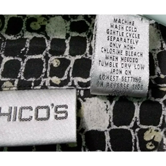 Chicos Size 1 Medium 8 Lightweight Jacket Blazer Geometric Print - Picture 5 of 6